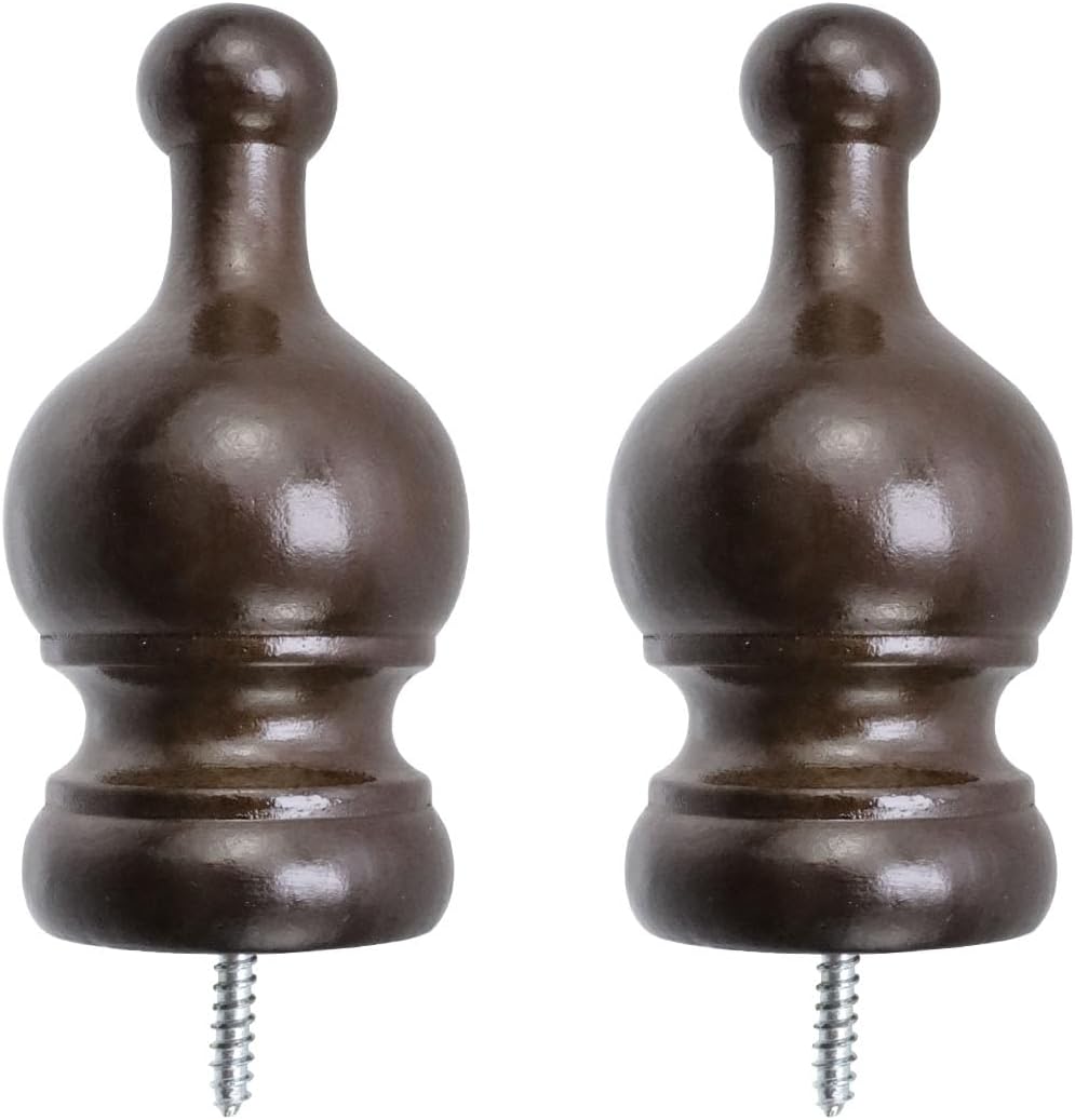 T Tulead Decorative Wood Finials 2Pcs