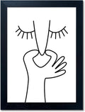 Funny Bathroom Wall Art Black and White Canvas Print Decor