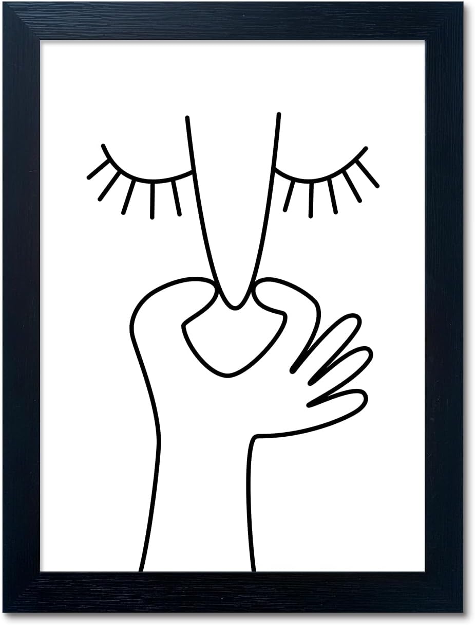 Funny Bathroom Wall Art Black and White Canvas Print Decor