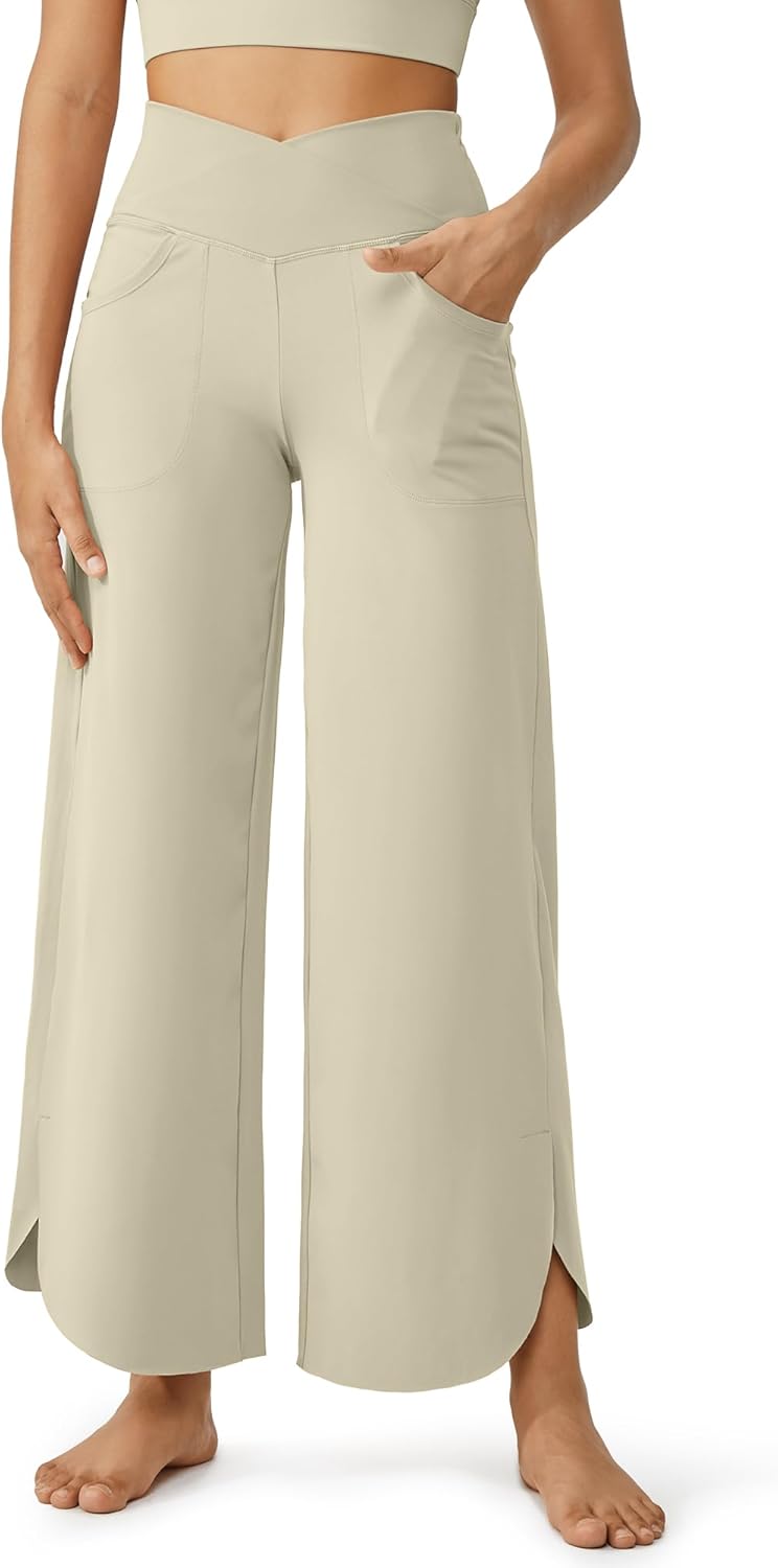 G4Free Wide Leg Pants for Women - Stylish Ankle Length Yoga Wear