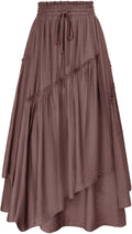 Scarlet Darkness Women Renaissance Layered Long Skirt - Elastic High