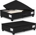 Rolling Under Bed Storage Bins with Wheels - Set of 2 Organizers