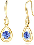 FANCIME Dangle Drop Infinity Birthstone Earrings - December Gem