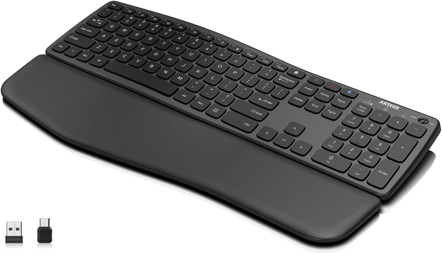 Arteck Comfort Wireless Keyboard - Multi-Device Compatible