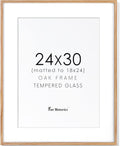 24x30 Oak Wood Picture Frame 24x30 Poster Frame for Wall - Rustic Oak