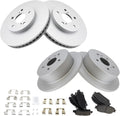 TRQ Front and Rear Brake Pad & Rotor Kit Compatible with 2004-2010 Set