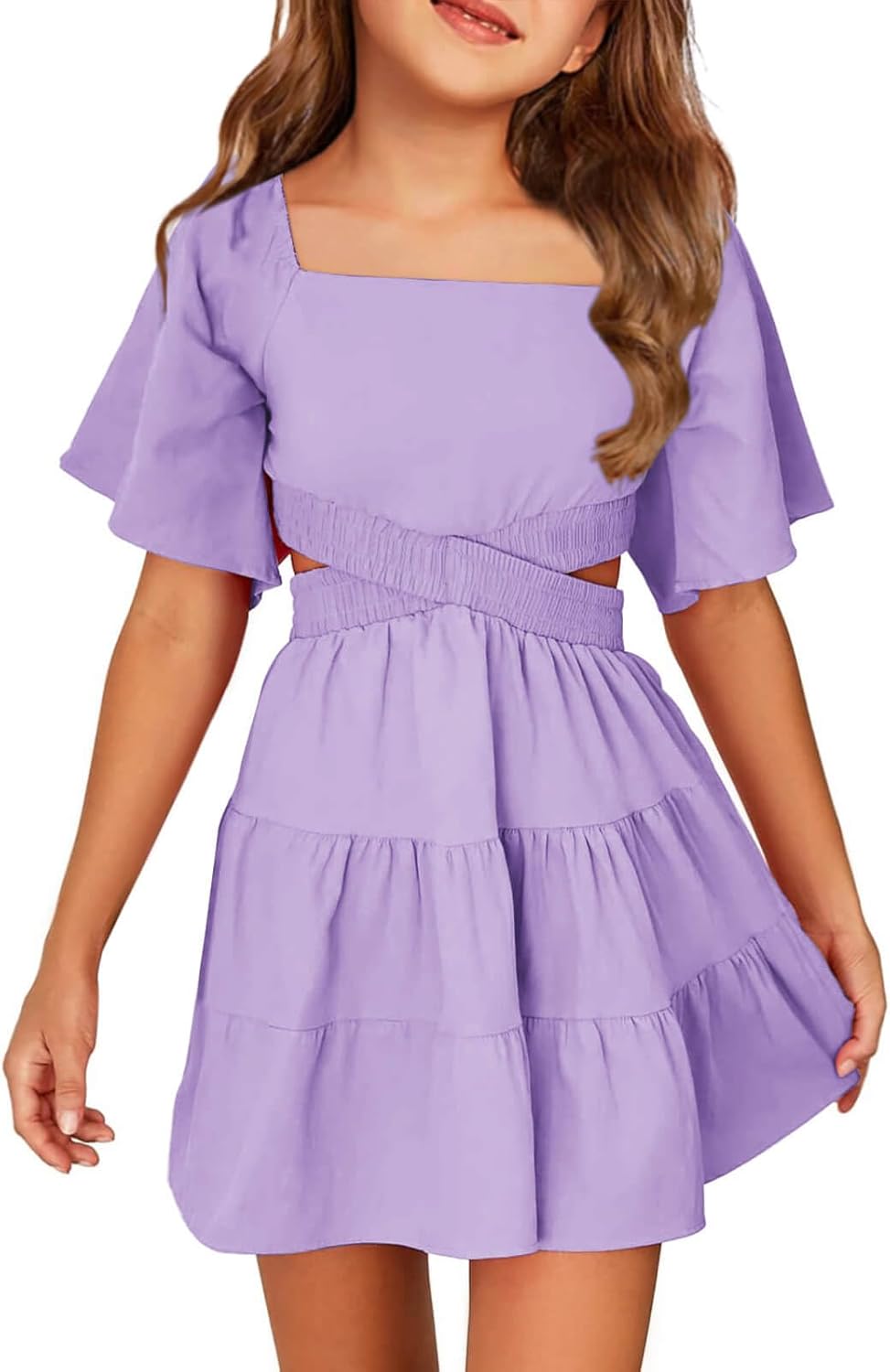 Batermoon Girls Summer Dress A-line Mini Dress for All Occasions