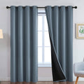 Yakamok Full Blackout Curtains 96 in Long Ombre Panels - Thermal