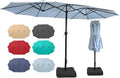 15ft x 9ft Patio Double-Sided Umbrella for Outdoor Comfort