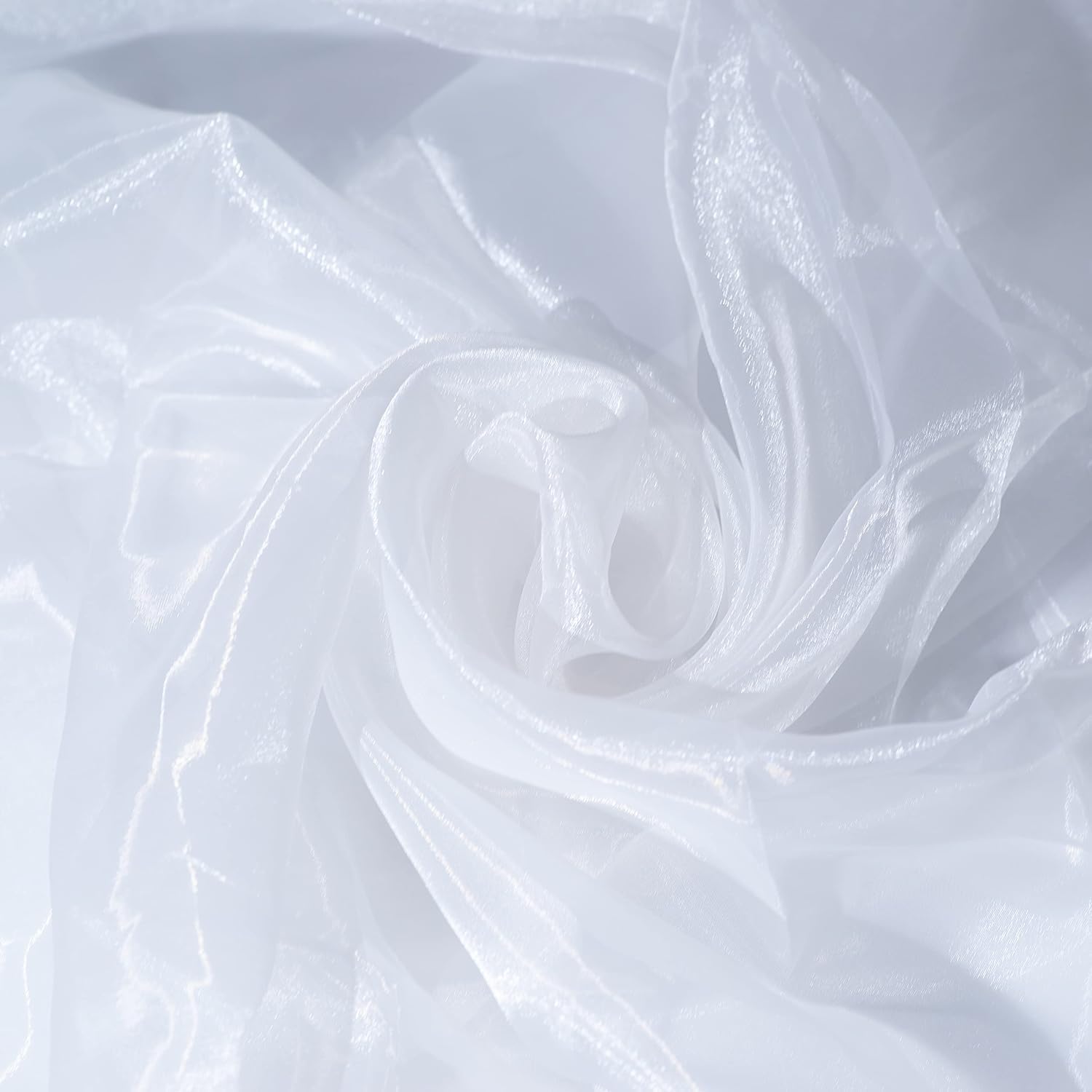 Fynite White Organza Fabric for DIY Wedding Dress Crafting