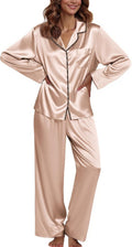Ekouaer Silk Satin Pajama Set for Women - Soft 2 Piece Sleepwear