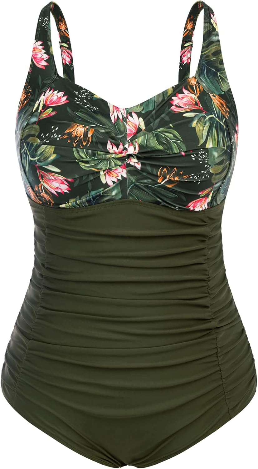 Hanna Nikole Plus Size One Piece Swimsuits for Tummy Control