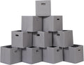 Fabric Cloth Storage Bins Foldable Cube Organizer - Set of 10 Gray