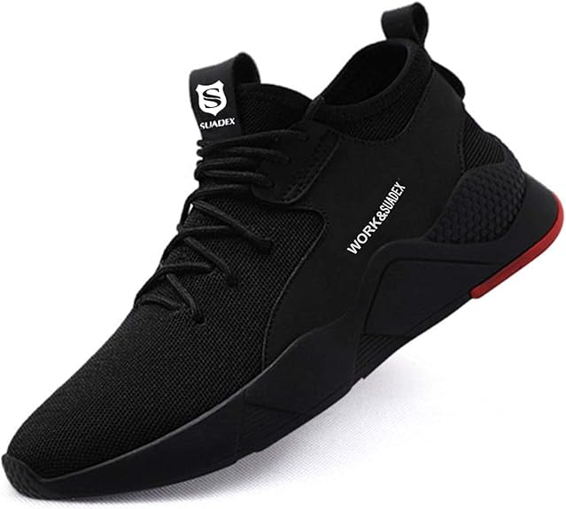 SUADEX Steel Toe Shoes for Women Men - Breathable Safety Sneakers