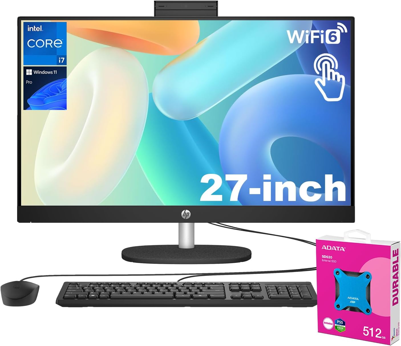 HP 27 FHD Touchscreen All-in-One Business Desktop | Lightning-Fast Performance