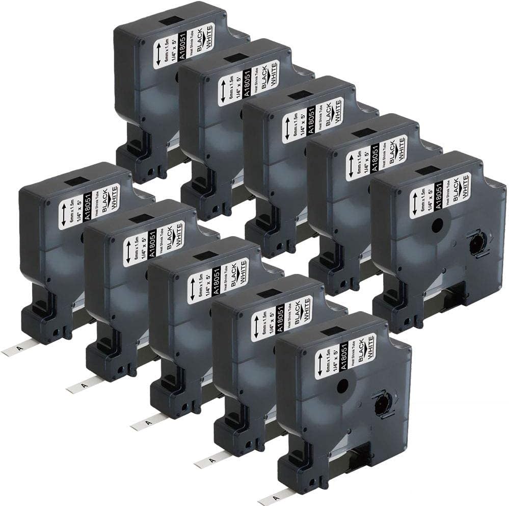 Compatible Industrial Heat Shrink Tube Labels for DYMO 18051