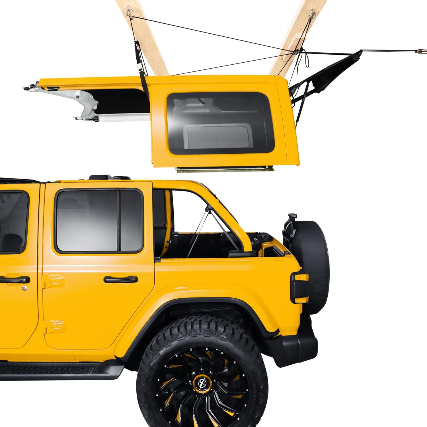 Hard Top Removal Lift for Jeep Wrangler, Easy One-Person Use