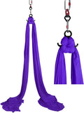 11-Yard Aerial Silks Starter Kit - Durable Nylon Hammock with Hardware