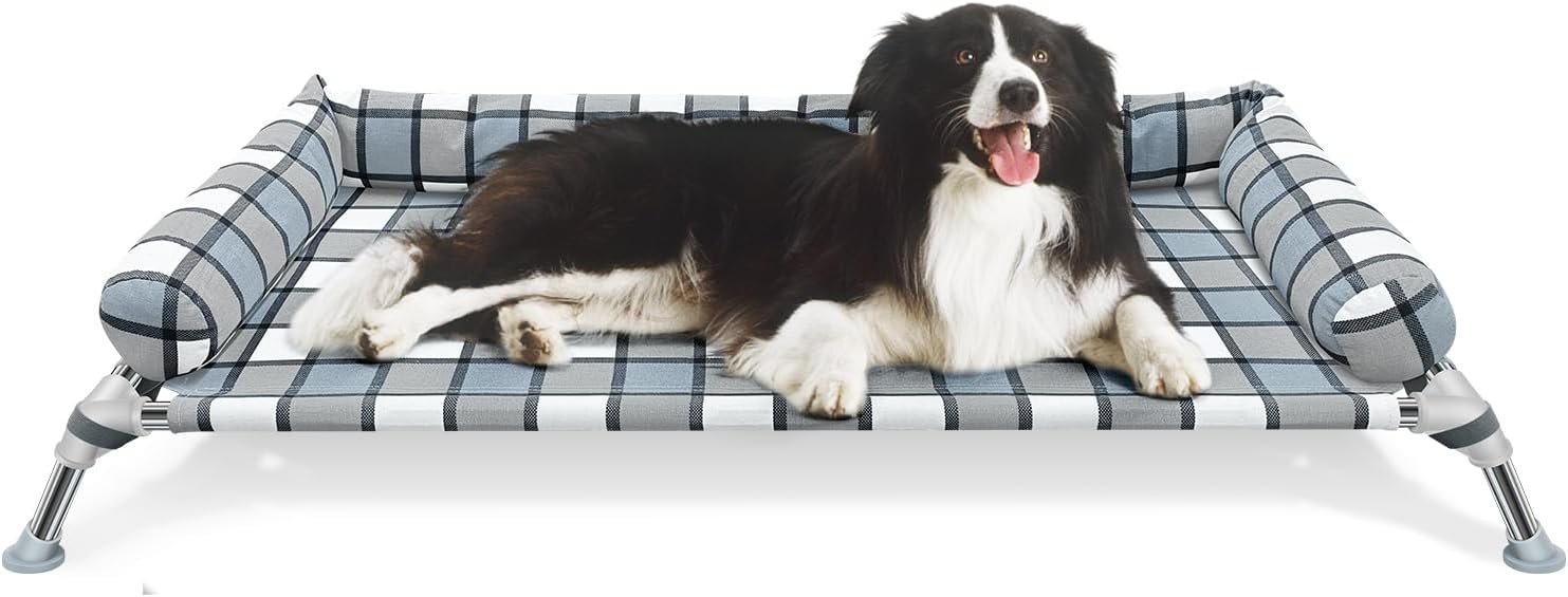 Elevated Raised Dog Bed Cot for Comfort and Durability