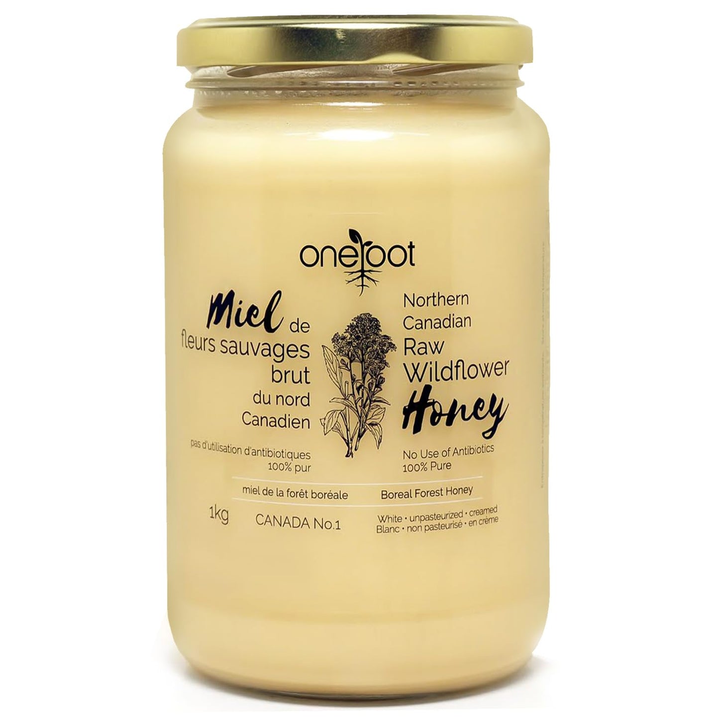 100% Canadian Wildflower Honey - Pure, Unheated & Creamed