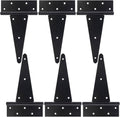 10 Inch T-Strap Gate Hinges Heavy Duty Black Tee Hinges - Durable Fit