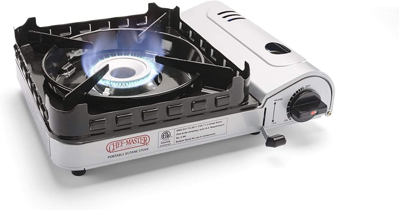 Portable 15,000 BTU Camping Stove: Peizo Ignition