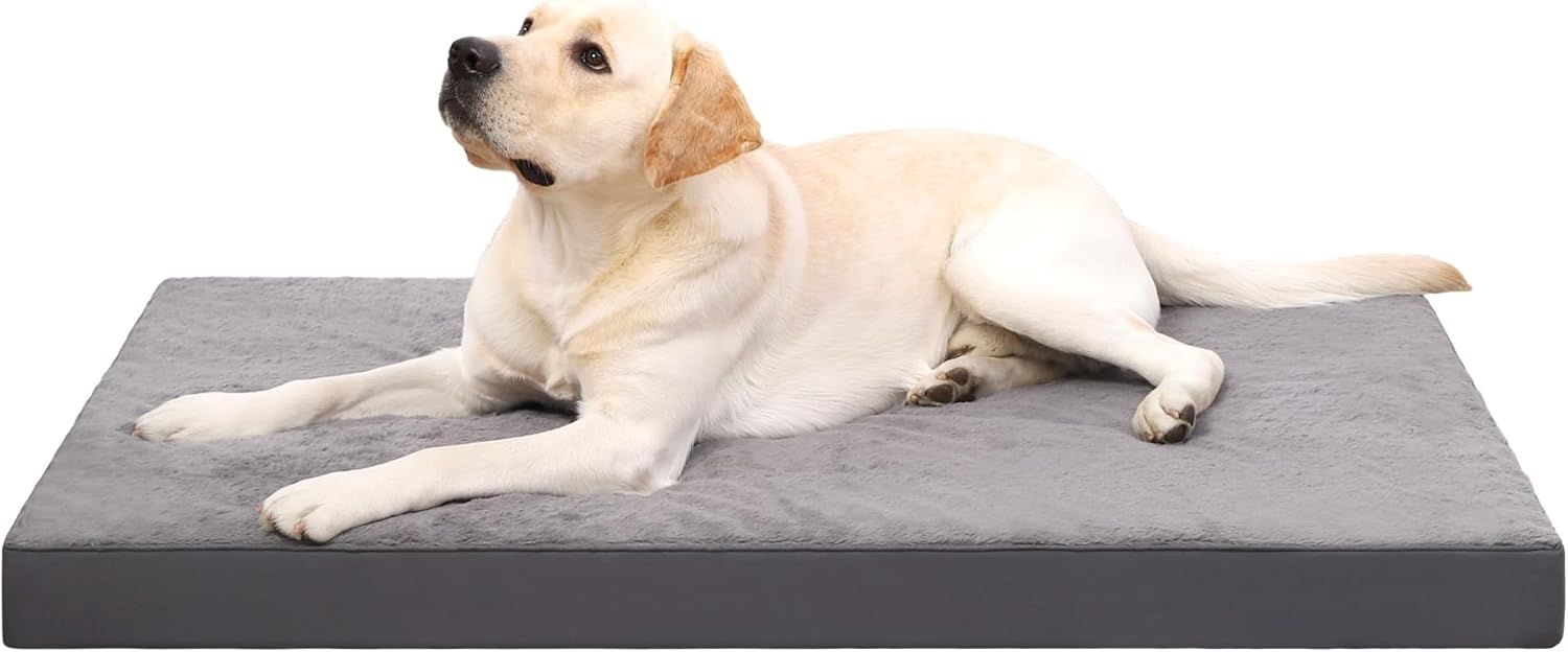 Orthopedic Dog Crate Bed for Large Dogs - Waterproof & Washable