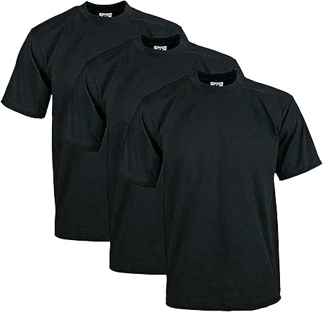 Pro Club Men's Heavyweight Cotton Crew Neck T-Shirt 3-Pack