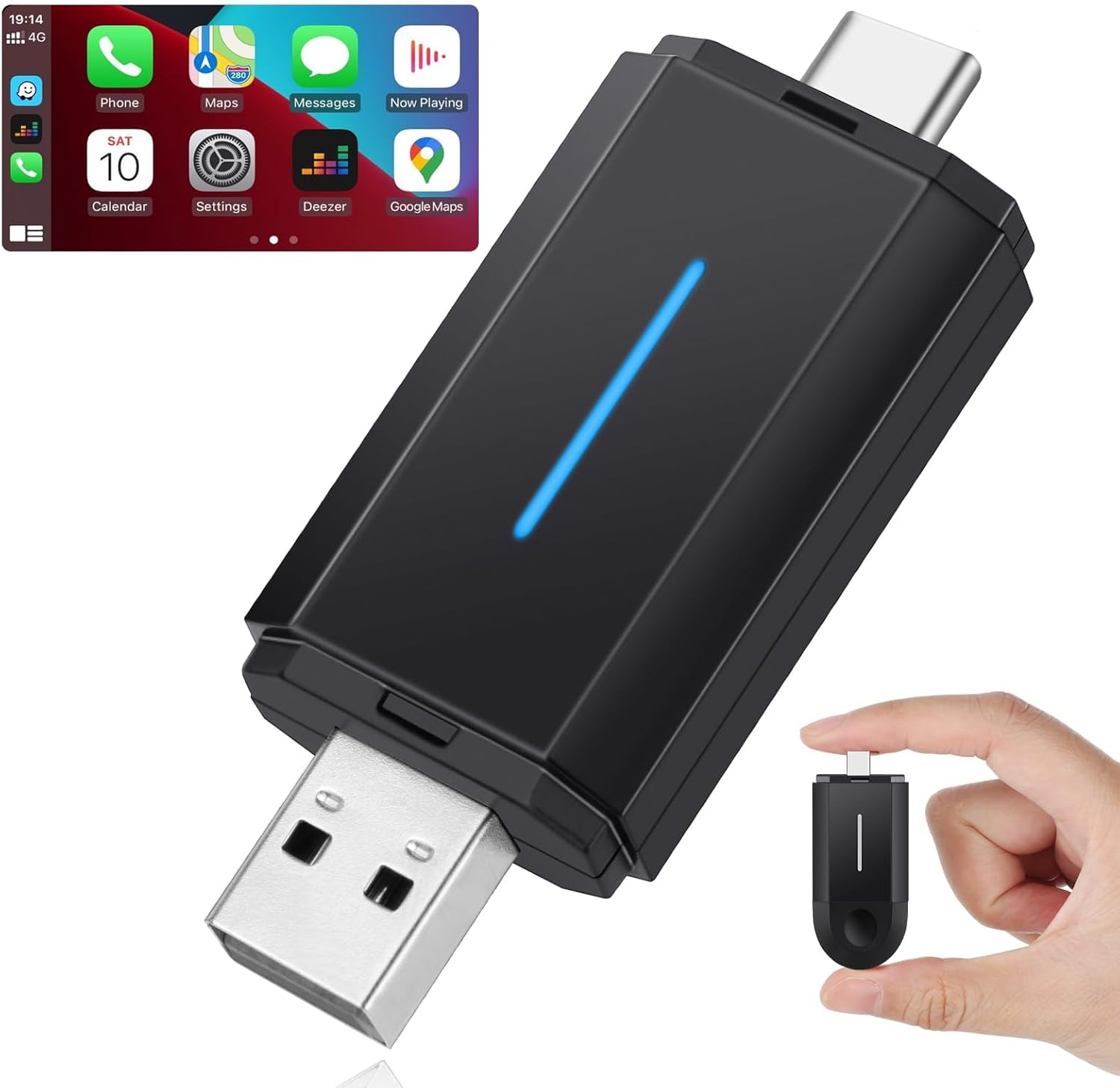Wireless CarPlay Converter for Apple & Android: Plug & Play