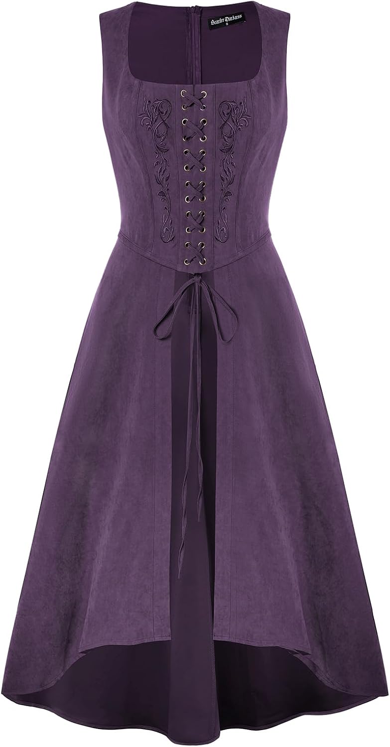 Renaissance Dress for Women: Pirate Halloween Cosplay Overdress