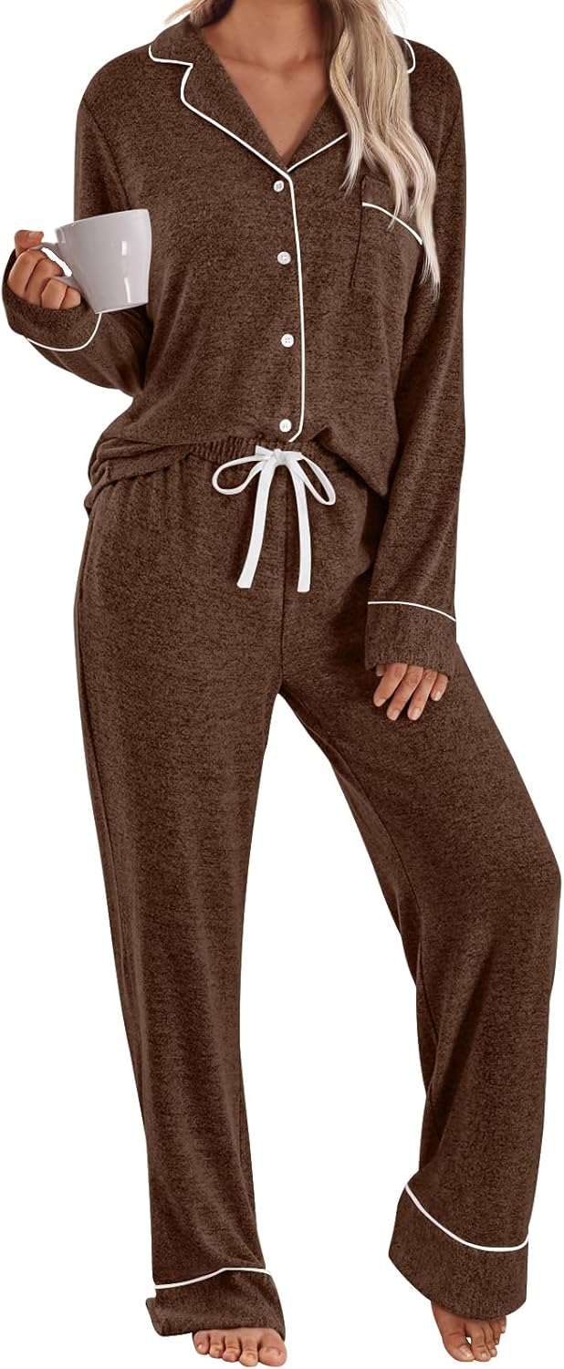 LILLUSORY Women's Long Sleeve Pajama Set - Soft and Cozy