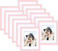 8x10 Picture Frame Set of 12 - Pink 5x7 with Mat or 8x10 Display