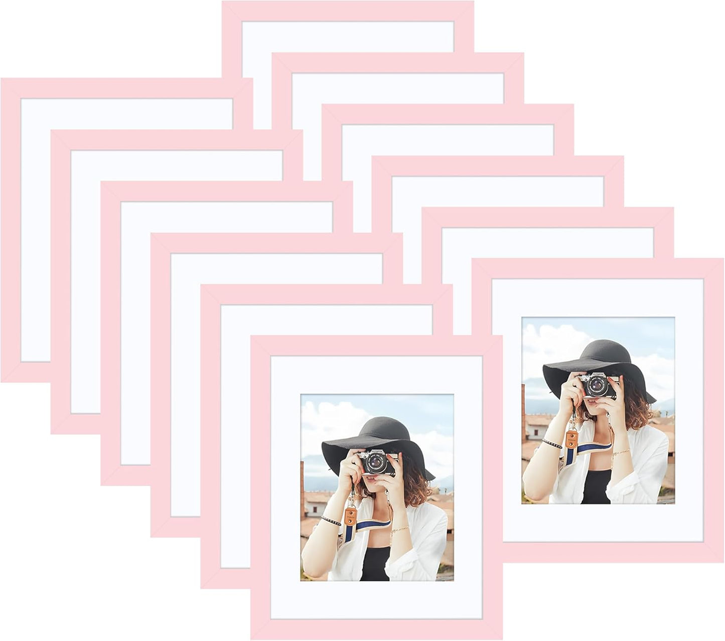Picrit 8x10 Picture Frame Set of 12 for Home and Office Decor