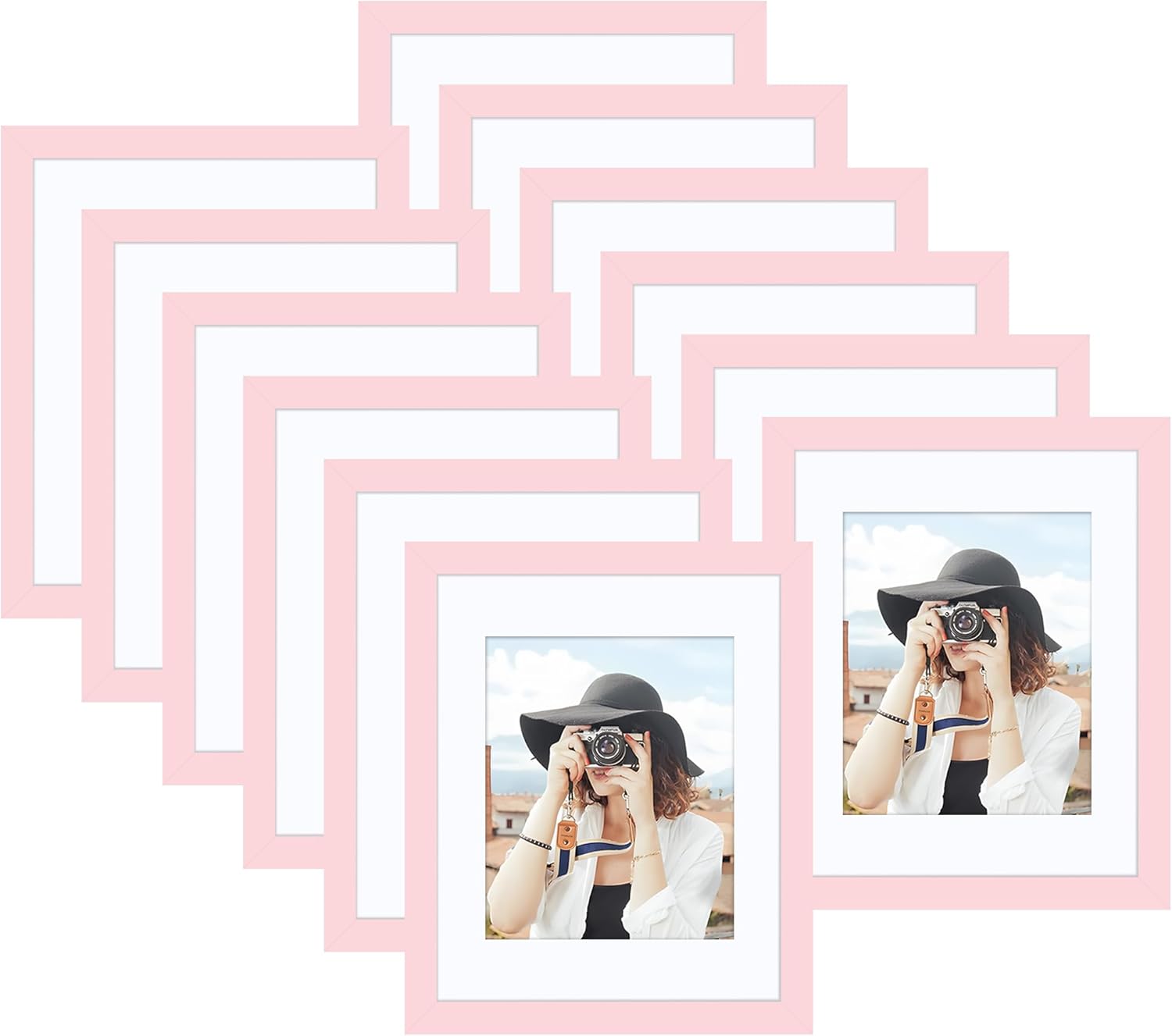 Picrit 8x10 Picture Frame Set of 12 for Home and Office Decor