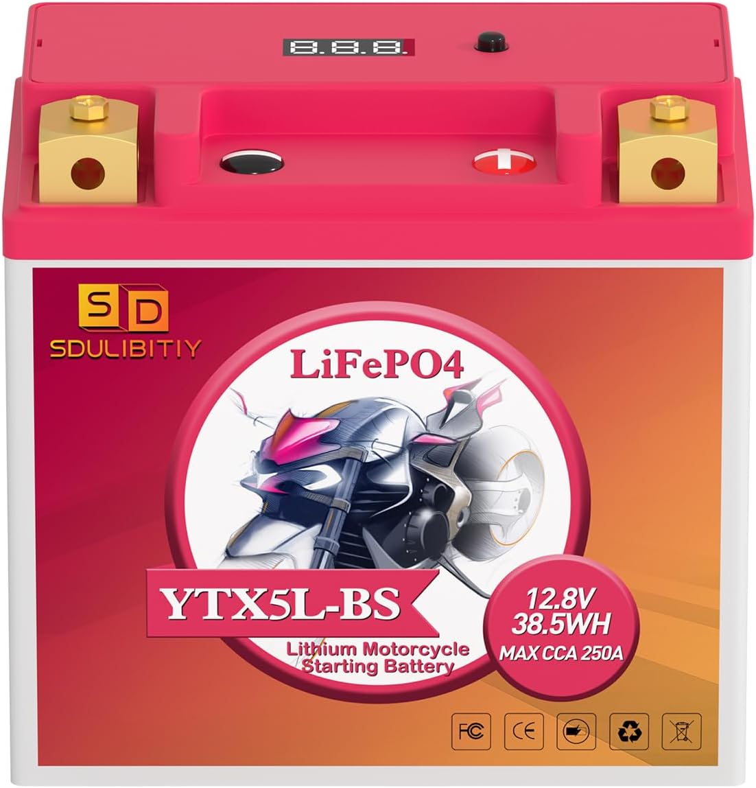 YTX5L-BS Lithium Motorcycle Battery for Powersport Vehicles