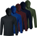 Men UPF 50+ Sun Protection Hoodie Long Sleeve T Shirt - Quick Dry