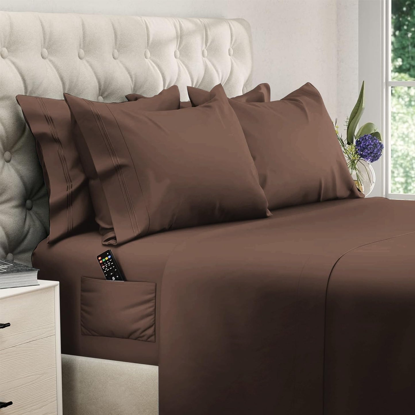 DREAMCARE King Size Sheets Set with Extra Deep Pockets and Luxury
