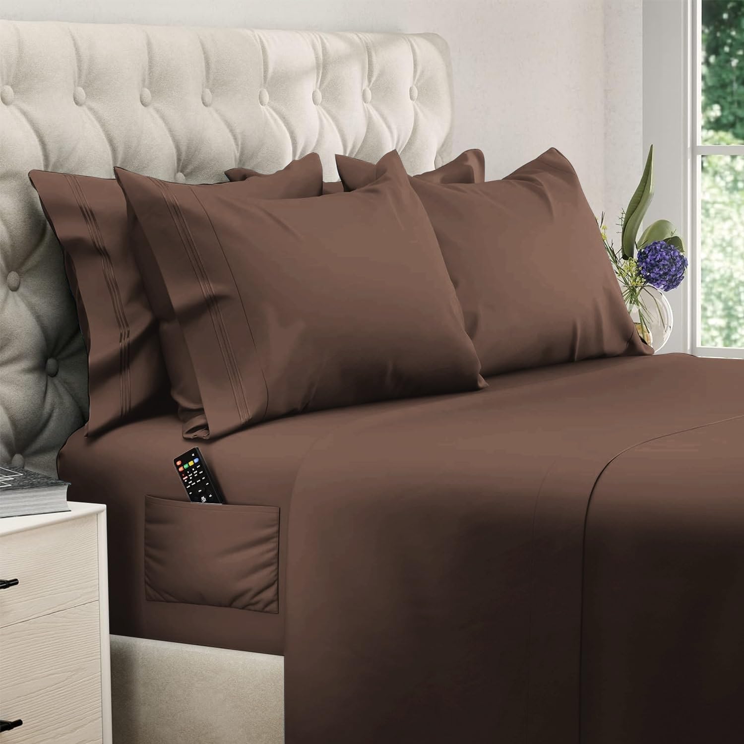 DREAMCARE King Size Sheets Set with Extra Deep Pockets and Luxury