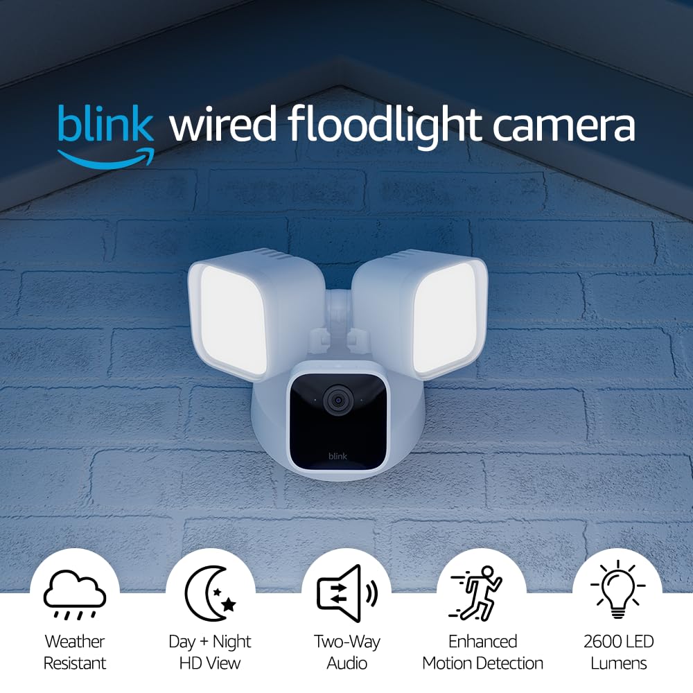 Blink Like-New Smart Floodlight Camera - Alexa Compatible