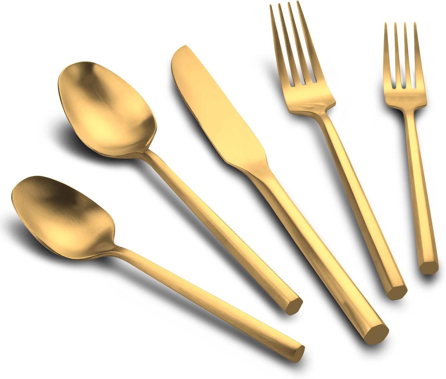 60-Piece Matte Gold Silverware Set for Elegant Dining Experience