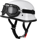 Helmet Half Shell German Motorcycle Helmet with Cycling Glasses will