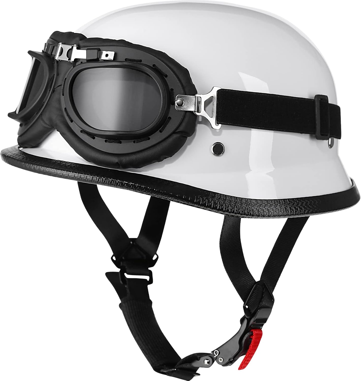 Helmet Half Shell German Motorcycle Helmet with Cycling Glasses