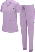 Womens 10-Pocket Cool Stretch Jogger Scrub Set - Lightweight Comfort