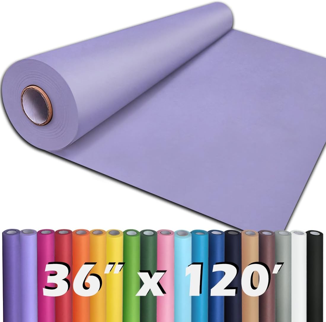 PerkHomy 36in x 120in Light Purple Kraft Paper Roll for Crafts