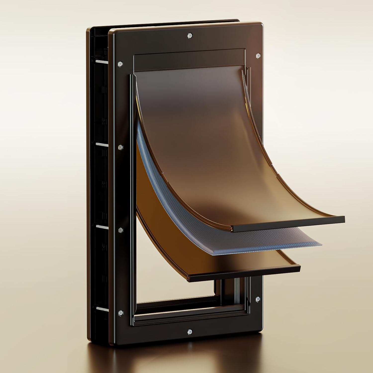 3-Flap Dog Door for Large Dogs - Insulated & Durable Design