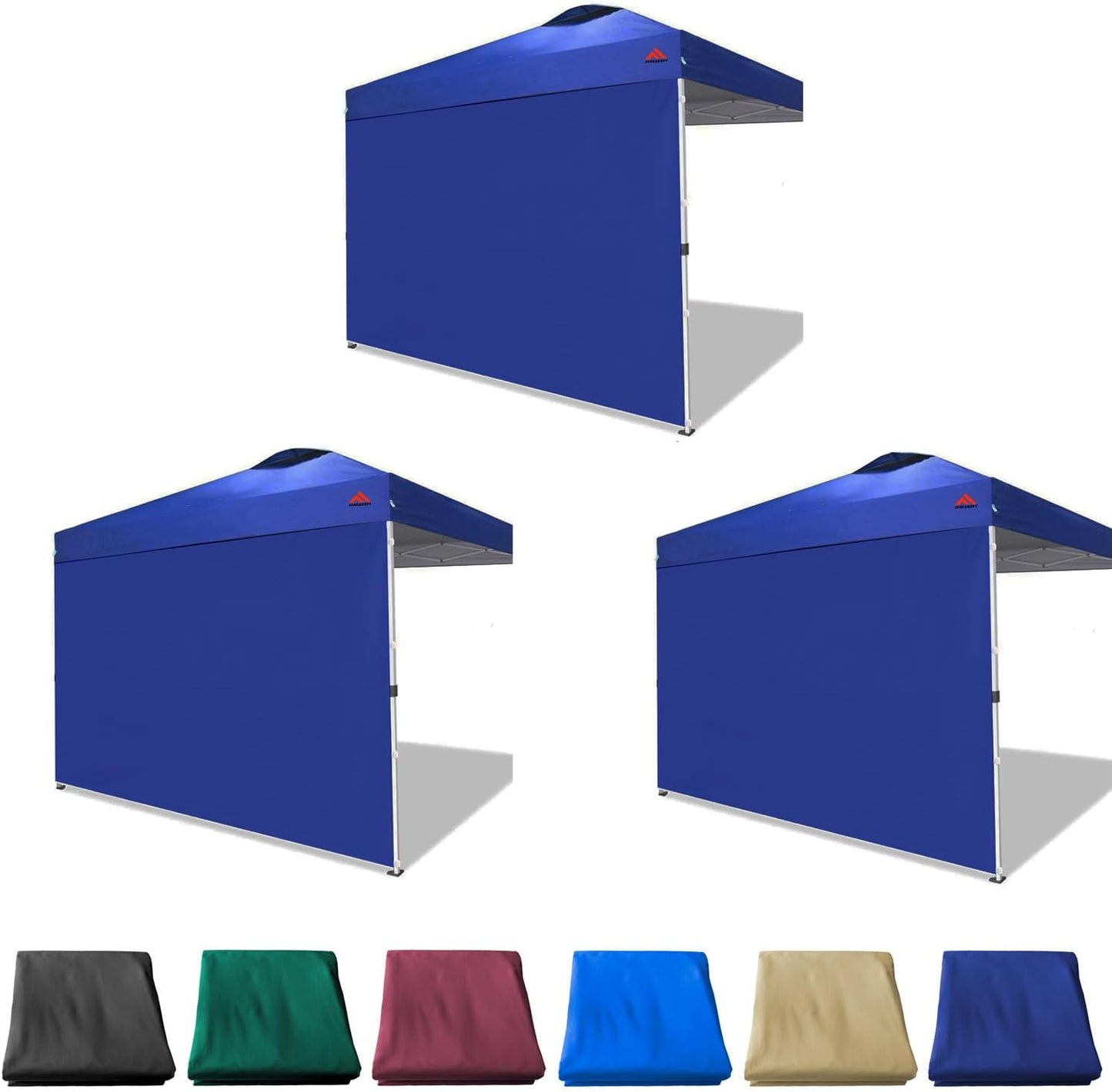 Navy Blue SideWall for 10x10 Canopy Frame, 3 Pack with Zippers