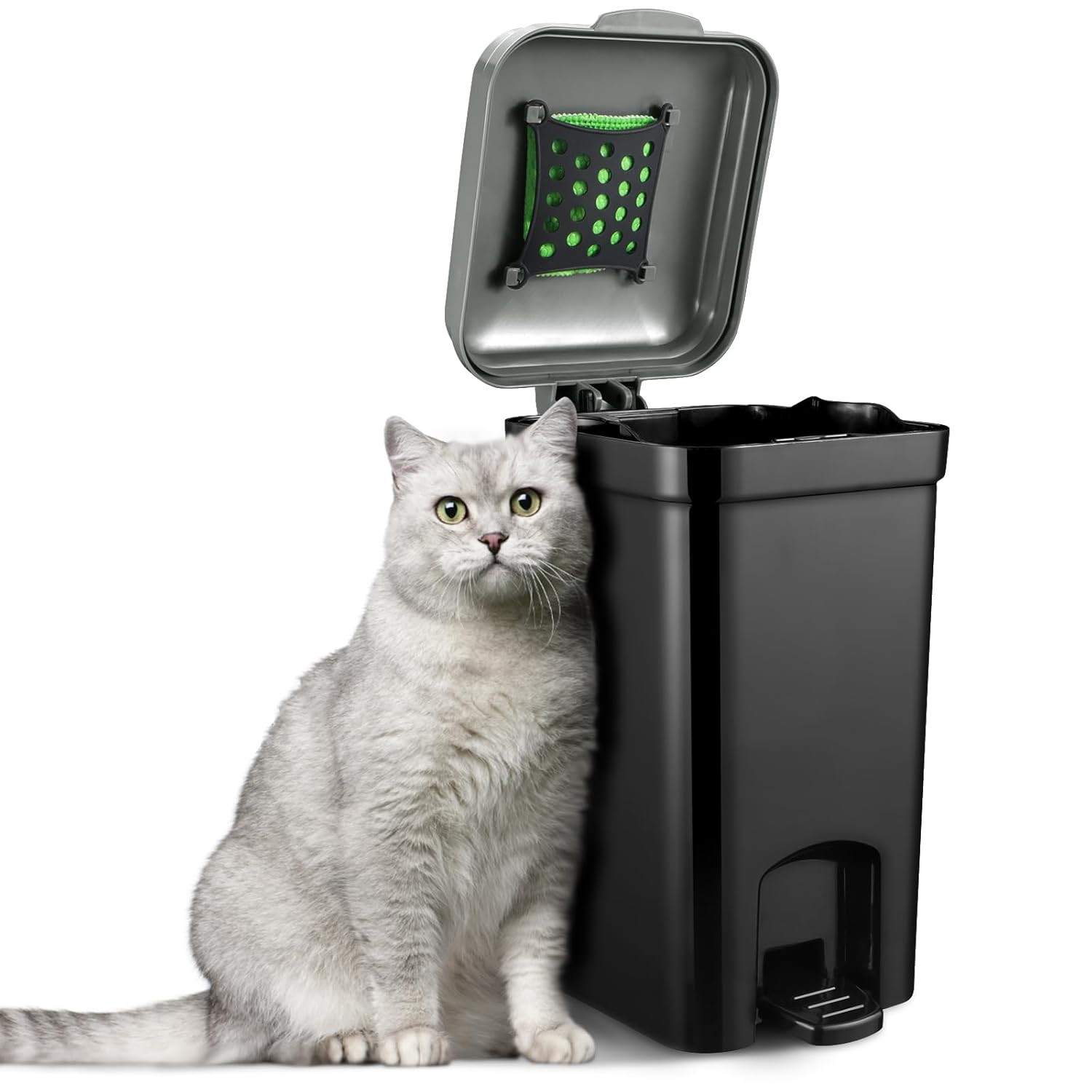 Pet Litter Trash Can for Indoor and Outdoor Waste Disposal