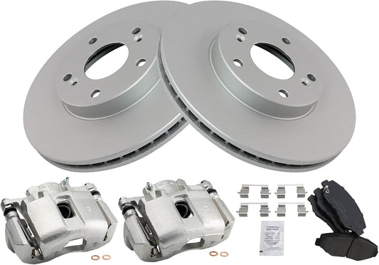 TRQ Front Brake Pad & Rotor Kit for 2003-2004 Honda Accord