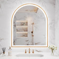 Arched LED Mirror for Bathroom 30in x 36in - Dimmable Fogless Lighting