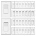 Single Pole Decorator Wall Light Switch White - 15A 120V/277V Pack